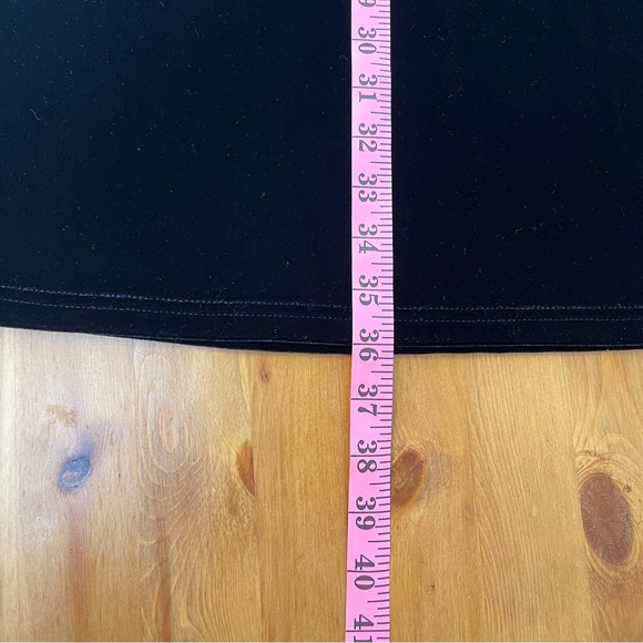 Jacqueline Ferrar Hi Neck Velvet Black Midi Dress/Tunic Size 16 - Picture 9 of 9